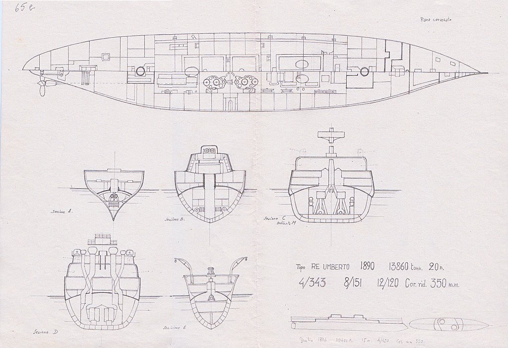 16-R.N. 'Sardegna' Tipo 'Re Umberto' (1890)  - 65